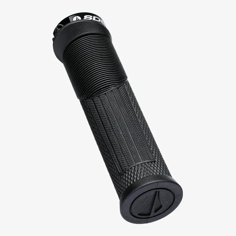 SDG Thrice OC Large Lock-on MTB Grips in Black/Black-3