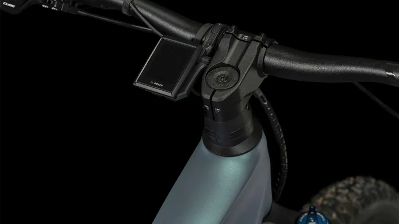 2023 Cube Stereo Hybrid 140 HPC ABS 750 Carbon Full-Sus E-MTB - Grey/Blue-3