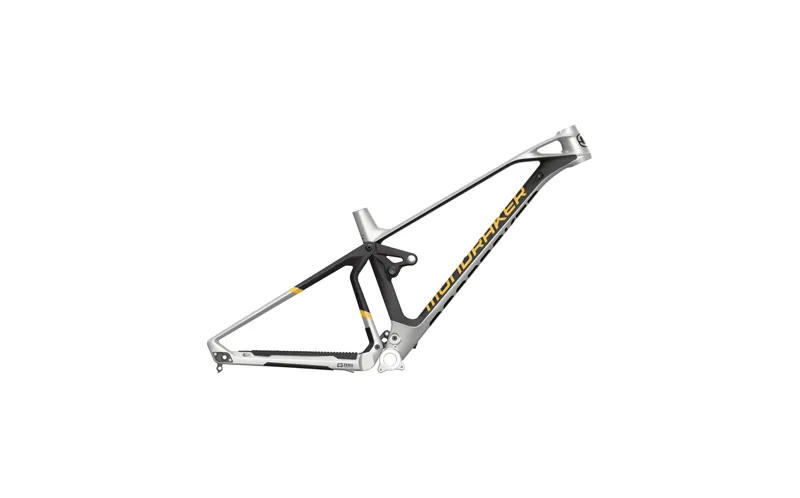 2023 Mondraker Superfoxy Carbon RR - Super Enduro MTB Frame - Silver / Carbon / Yellow