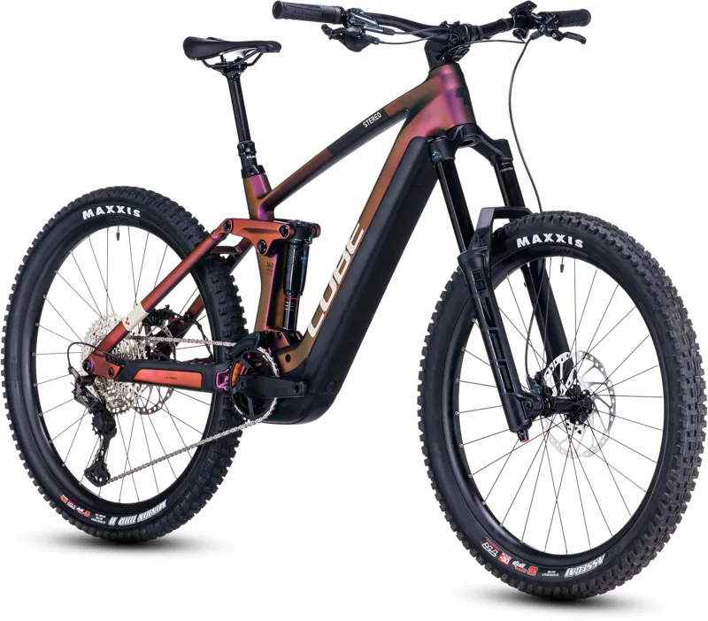 2023 Cube Stereo Hybrid 160 HPC SLX 750 Carbon Full-Sus E-MTB - Molotov/Grey -1