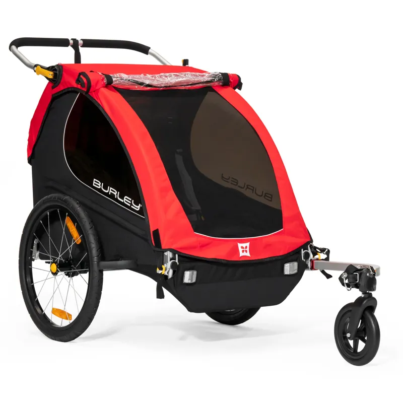 Burley Honey Bee 2 Seater Child Bicycle Trailer / Stroller - Red-1