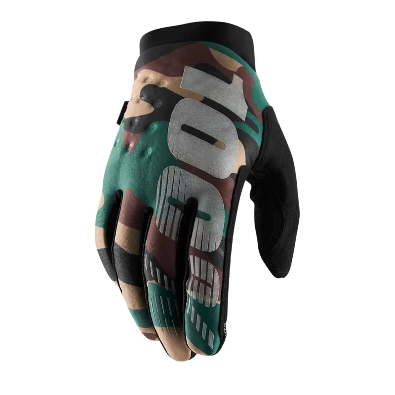 100% Brisker Cold Weather MTB Gloves - Camo / Black