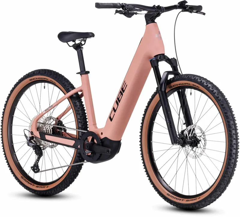 2023 Cube Reaction Hybrid Pro 750 Easy Entry Hardtail E-MTB - Blush Rose-1