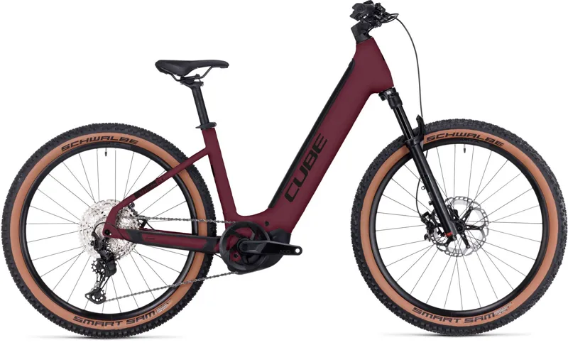 2023 Cube Reaction Hybrid SLX 750 Easy Entry Hardtail E-MTB - Ruby Red
