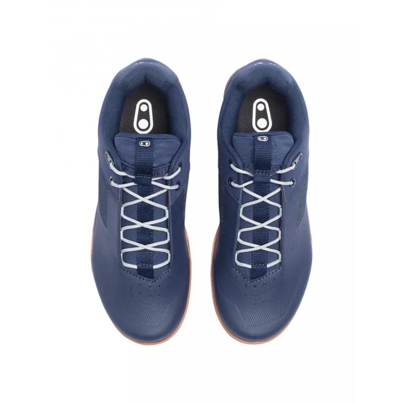 Crankbrothers Stamp Lace Flat MTB Cycling Shoe - Navy/Silver/Gum -3