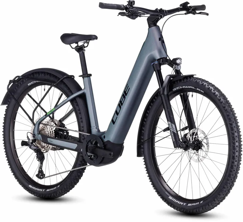 2023 Cube Reaction Hybrid Pro 750 Allroad Easy Entry Hardtail E-MTB - Grey-1