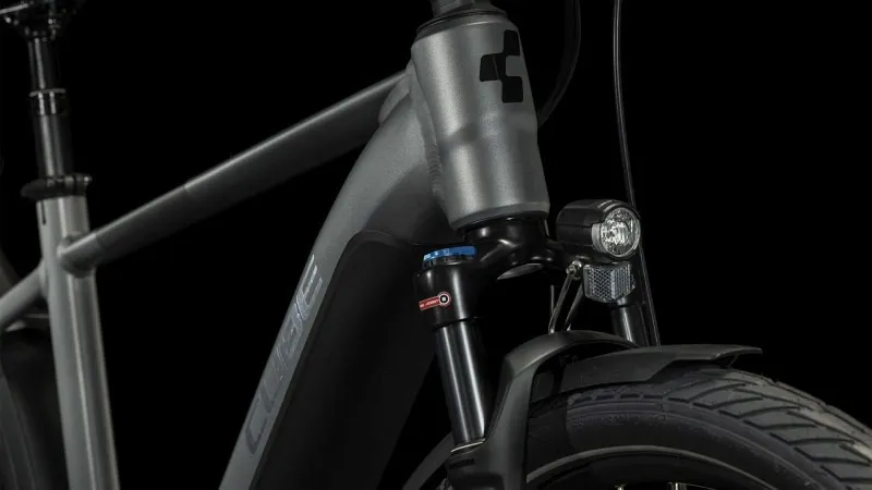 2023 Cube Touring Hybrid EXC 625 Electric Hybrid Bike - Grey/Metal-2