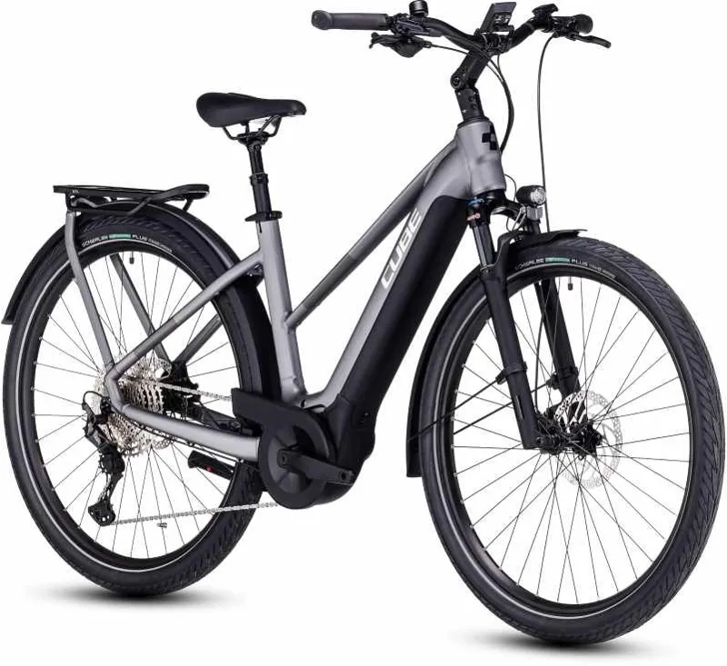 2023 Cube Touring Hybrid EXC 625 - Trapeze Electric Bike - Grey/Metal	