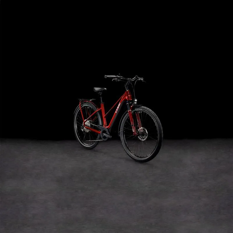 2023 Cube Touring Hybrid EXC 625 - Trapeze Electric Bike - Red/White-2