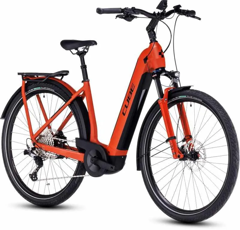 2023 Cube Kathmandu Hybrid EXC 750 Easy Entry Electric Bike - Red/Black