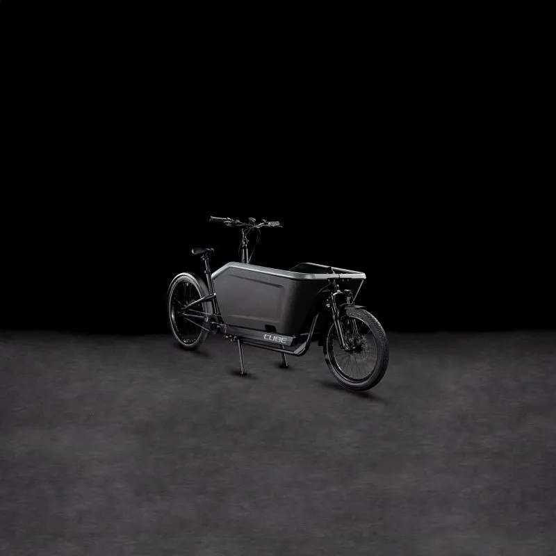 2023 Cube Cargo Dual Hybrid 1000 Electric Cargo Bike - Flash Grey-1