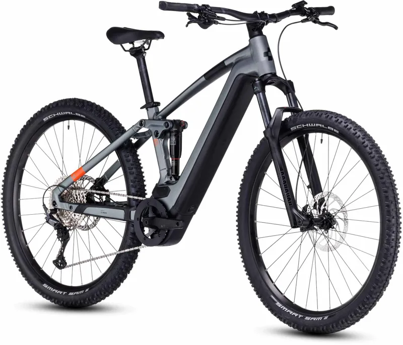 2023 Cube Stereo Hybrid 120 Pro 750 Full-Sus E-MTB - Grey/Orange-1