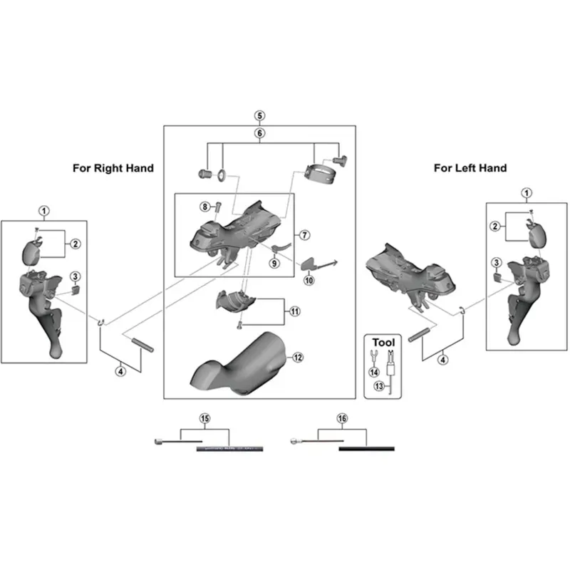 Shimano Spares ST-7900 Tool B For E-Ring in Silver-1