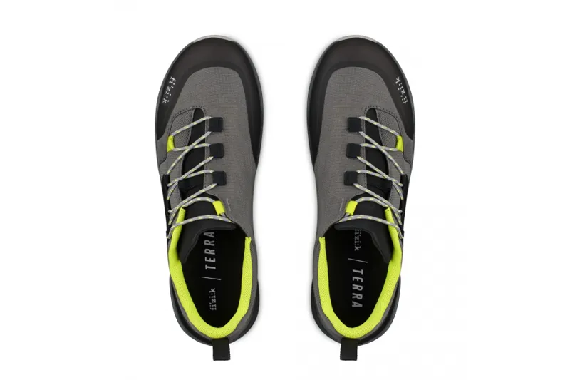 Fizik X2 Ergolace Flat MTB Shoes - Grey / Yellow-2