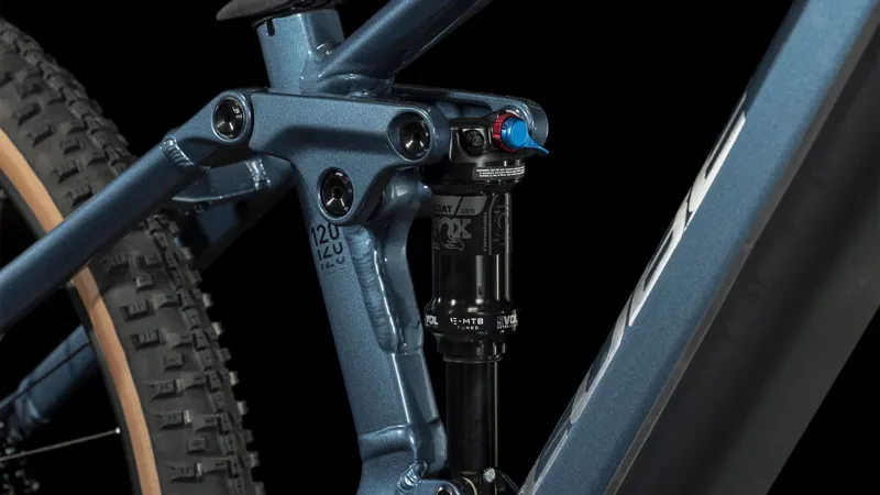 2023 Cube Stereo Hybrid 120 Race 750 Full-Suspension E-MTB - Blue/Chrome-5