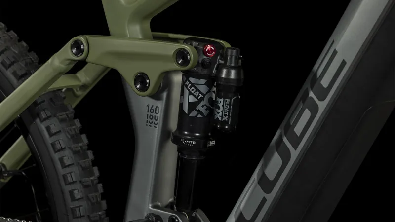 Cube Stereo Hybrid 160 HPC TM 750 Carbon Full-Sus E-MTB - Grey/Olive-6