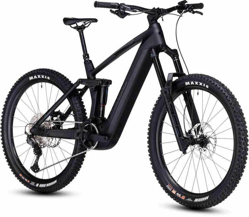 2023 Cube Stereo Hybrid 160 HPC SLX 750 27.5 Inch Carbon Full-Sus E-MTB - Black-1