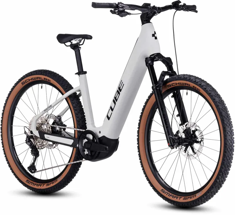 2023 Cube Reaction Hybrid SLT 750 Hardtail E-MTB - Silver/Cream-1