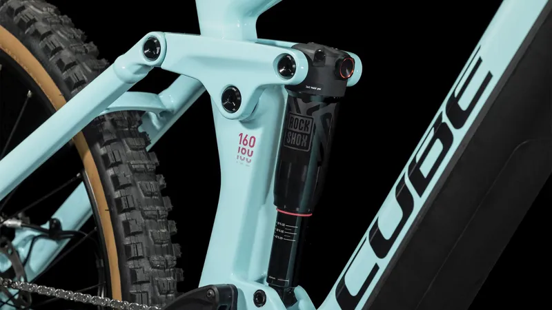 2023 Cube Stereo Hybrid 160 HPC Race 750 Carbon Full-Sus E-MTB - IceBlue / Black-5