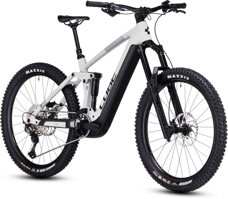 2023 Cube Stereo 160 HPC SLX 750 27.5 Inch Carbon Full-Sus E-MTB - Grey-1
