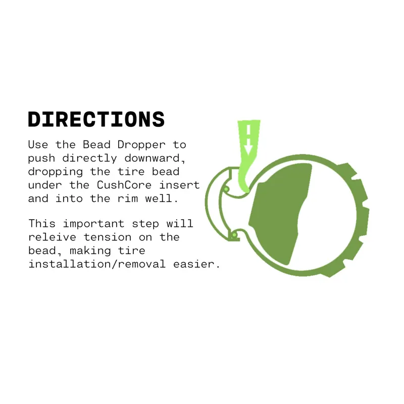 Cush Core Bead Dropper Tyre Lever in Black-1