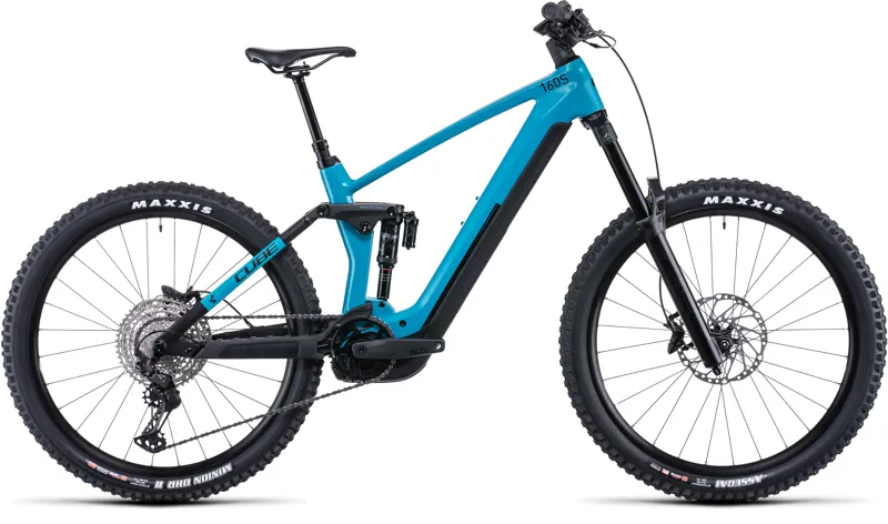 Cube Stereo Hybrid 160 HPC SL 750 27.5In Carbon Full-Sus E-MTB - Blue/Black