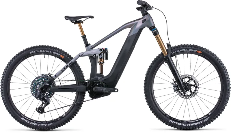 2022 Cube Stereo Hybrid 160 HPC SLT 625 27.5 Full-Sus Electric MTB - Small - Silver