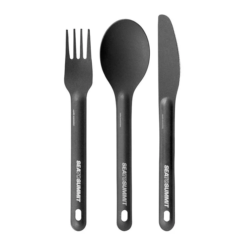 Sea To Summit AlphaLight Knife/Fork/Spoon Camping Cutlery Set - Anodised Grey
