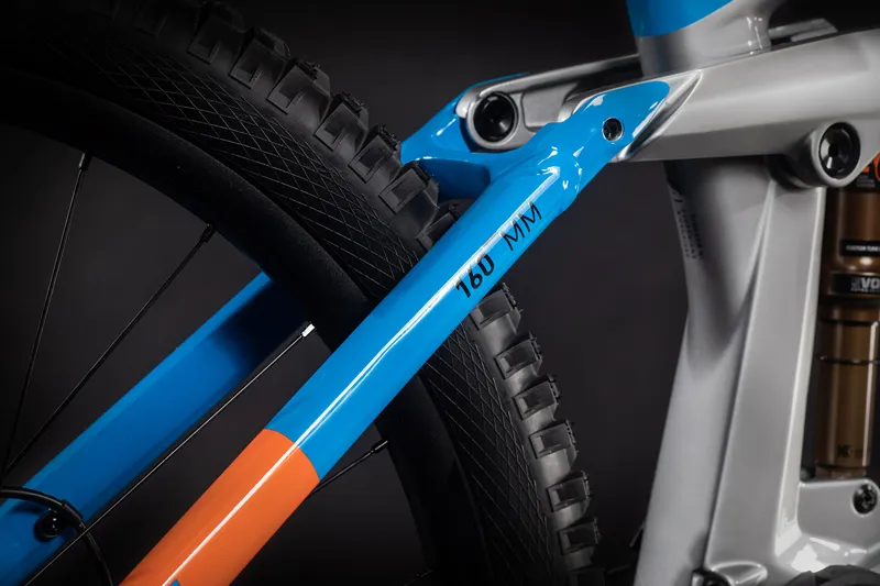 2021 Cube Stereo Hybrid 160 HPC Actionteam 625 27.5in Kiox E-MTB - Blue / Grey-4