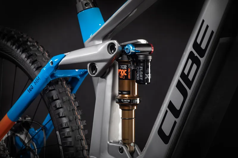 2021 Cube Stereo Hybrid 160 HPC Actionteam 625 27.5in Kiox E-MTB - Blue / Grey-3