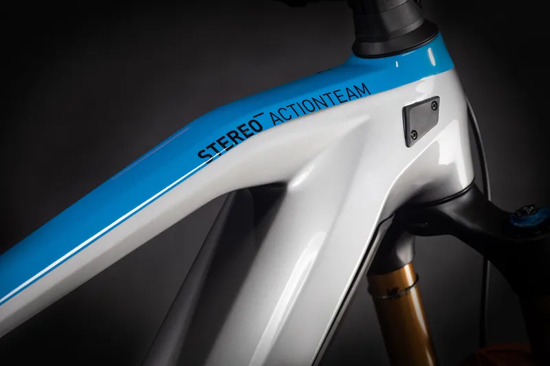 2021 Cube Stereo Hybrid 160 HPC Actionteam 625 27.5in Kiox E-MTB - Blue / Grey-2