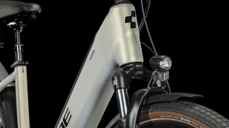 2023 Cube Touring Hybrid Pro 625 Easy Entry Electric Bike - PearlySilver/Black-1