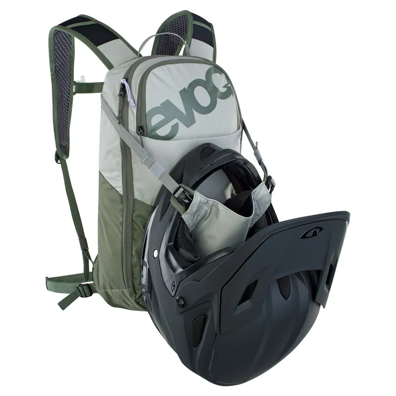 Evoc Ride Performance Backpack 8L + 2L Bladder - Stone / Olive-2