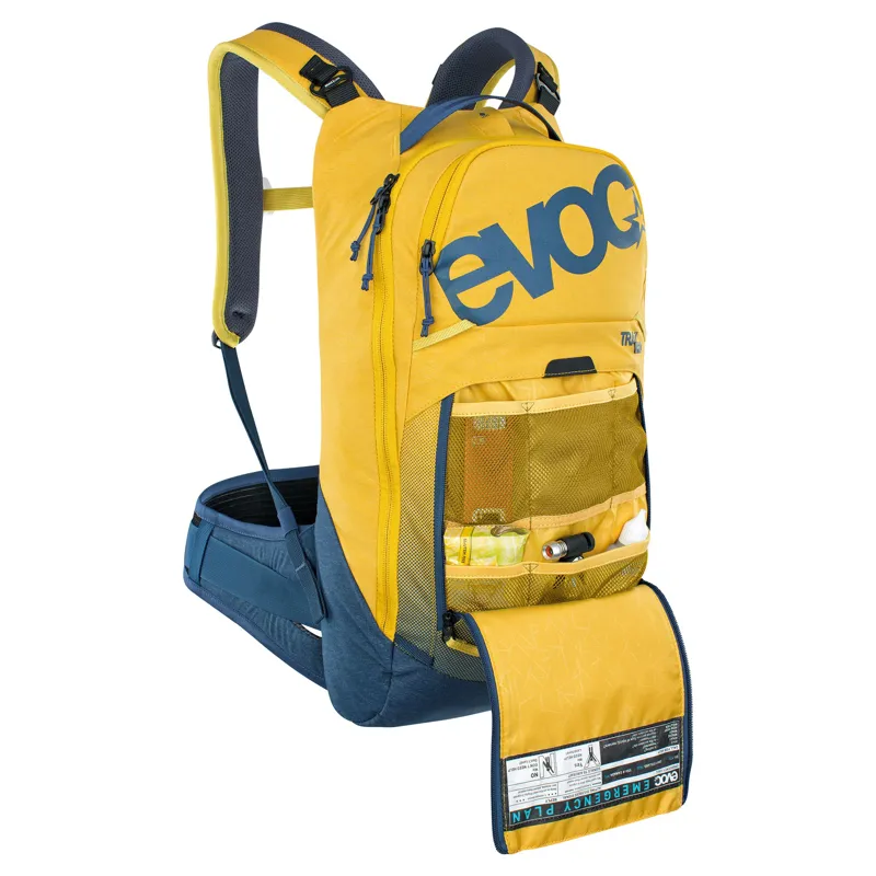 Evoc Trail Pro 10L Protector Backpack in Yellow-2