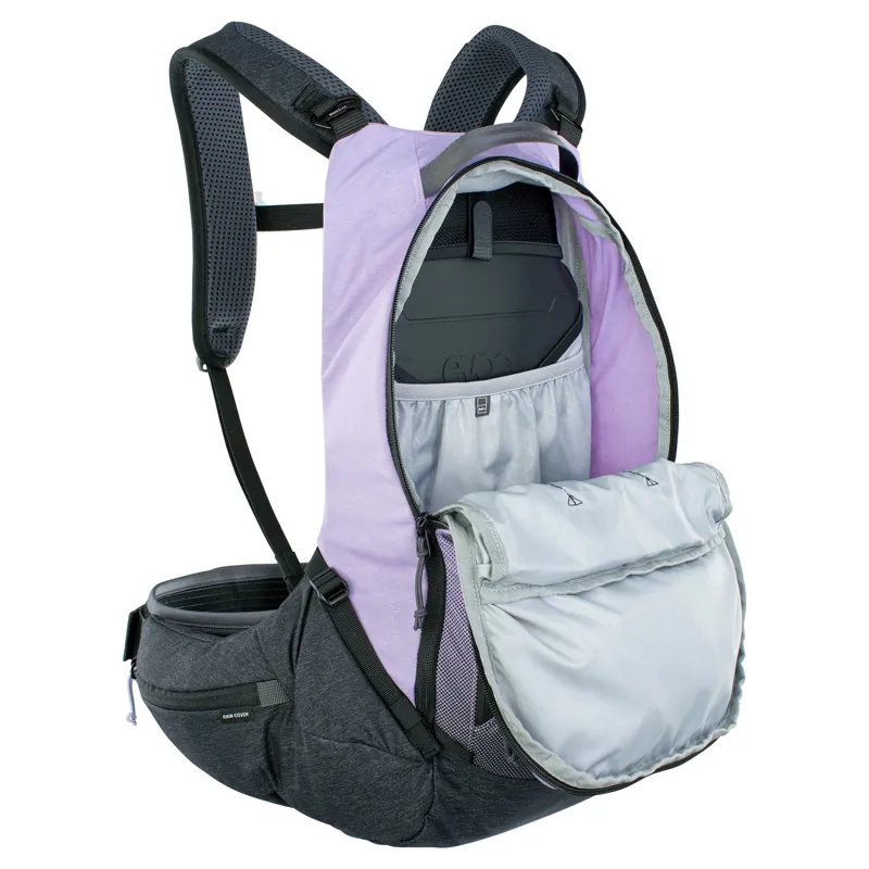 Evoc Trail Pro 16L Protector Backpack in Purple-4