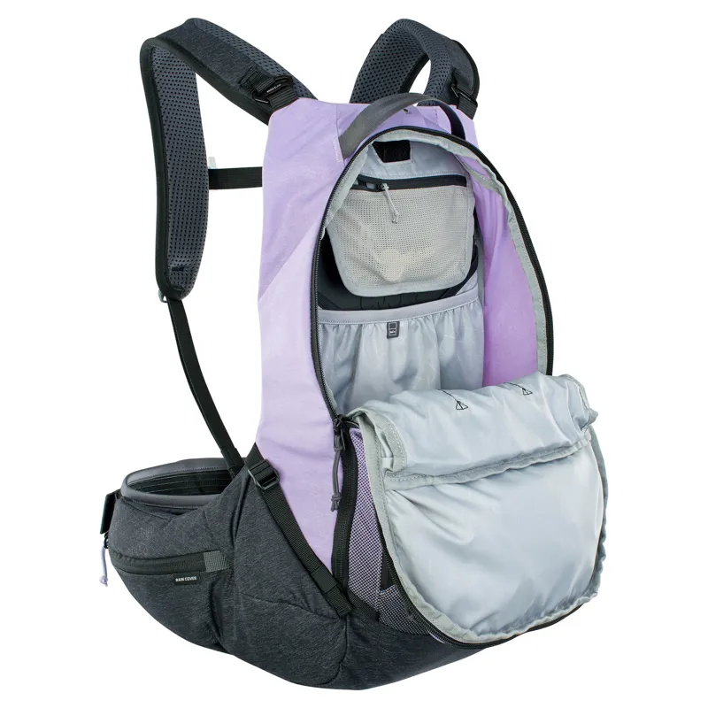 Evoc Trail Pro 16L Protector Backpack in Purple-3