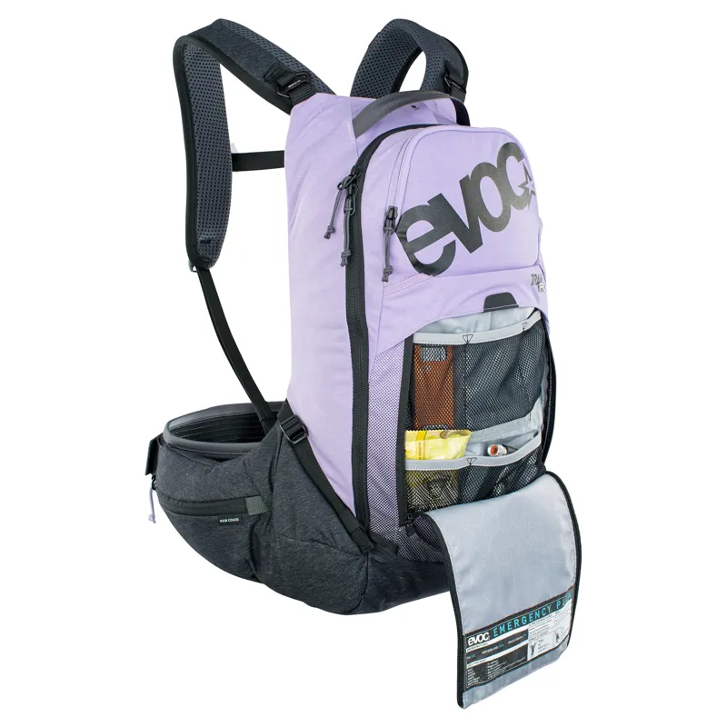 Evoc Trail Pro 16L Protector Backpack in Purple-2