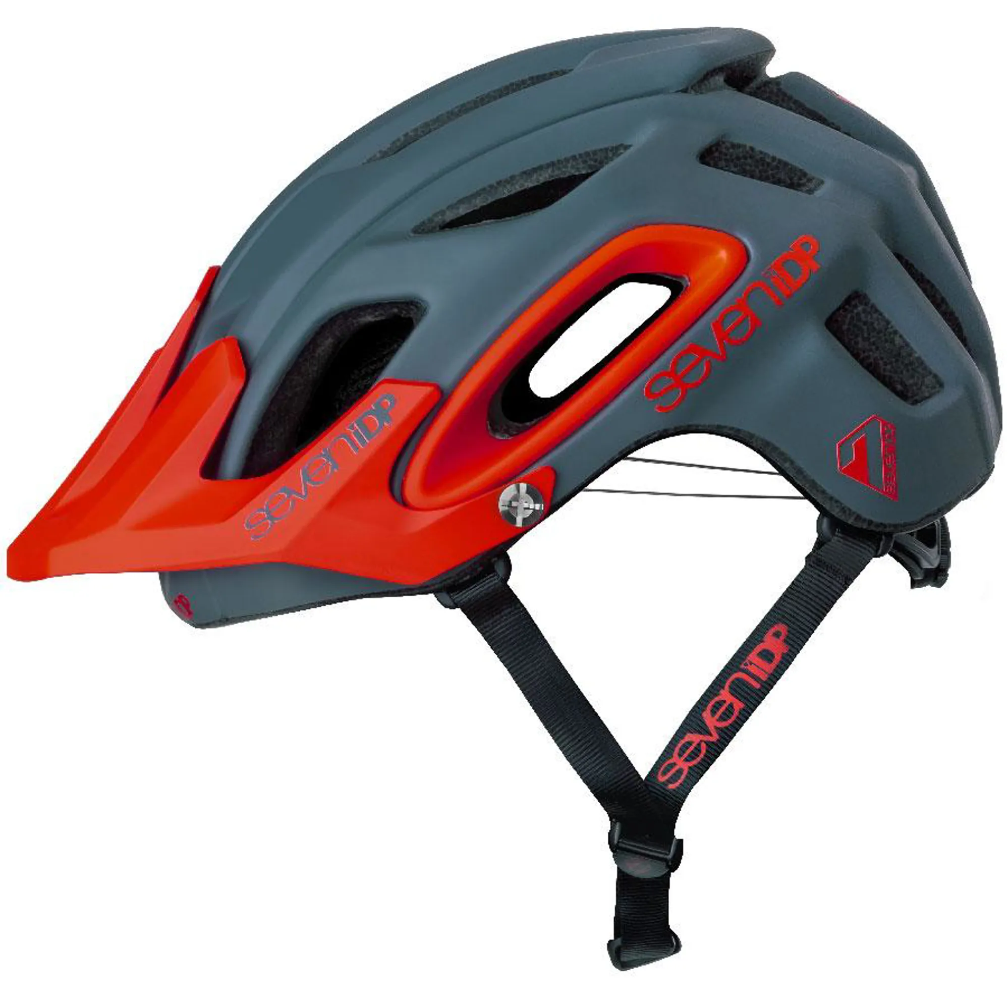 7iDP M2 Mountain Bike Helmet In Matte Graphite / Thruster Red 7iDP M2 Mountain Bike Helmet In Matte Graphite / Thruster Red