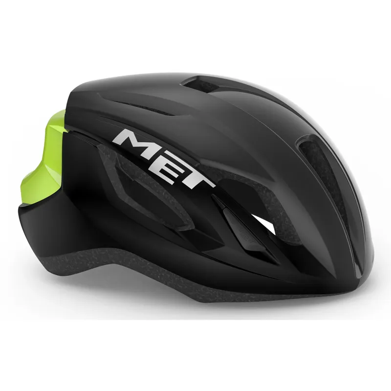 MET Strale Road Cycling Helmet - Fluo Yellow / Black