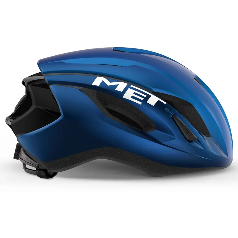 MET Strale Road Cycling Helmet - Metallic Blue-1