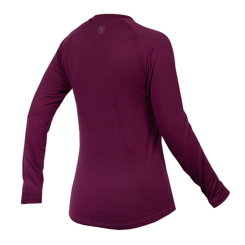 Endura Women's BaaBaa Blend L/S Cycling Baselayer - Aubergine-1