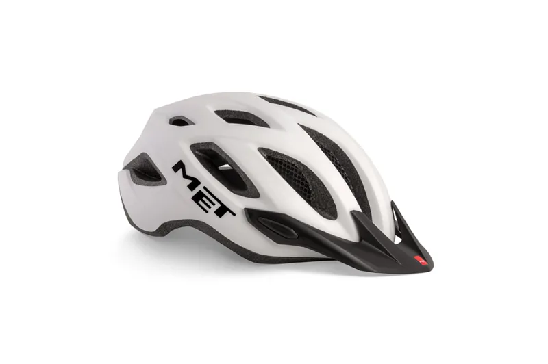 MET Crossover Commuter / MTB Helmet - Integrated LED - Matte White	