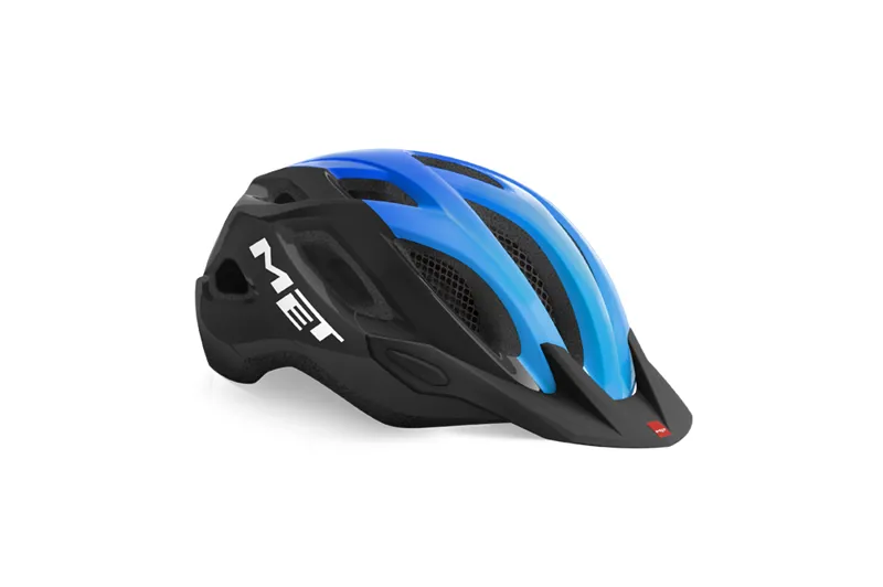 MET Crossover Commuter / MTB Helmet - Integrated LED - Black / Blue