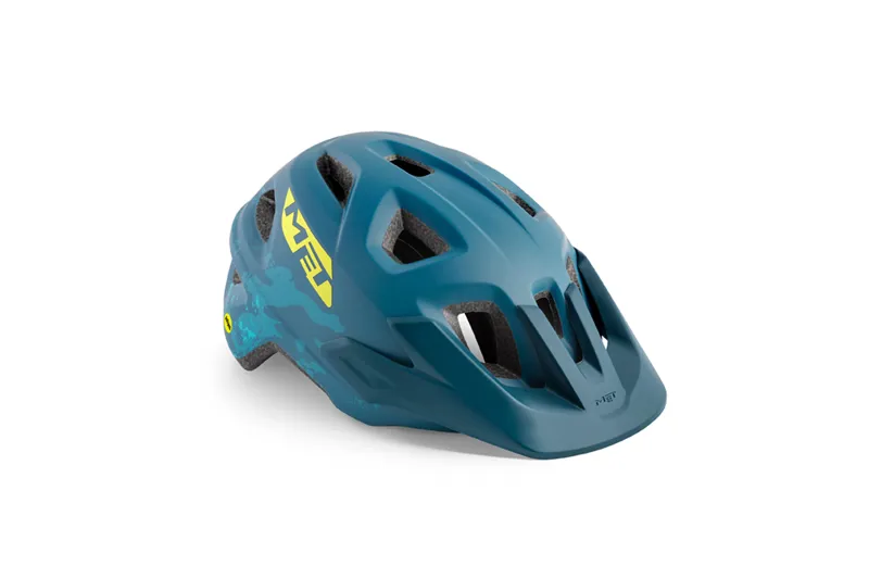 MET Eldar MIPS Kids / Youth MTB Helmet - Petrol Blue Camo - 52-57cm