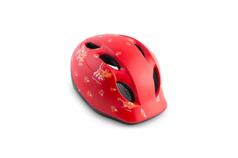 MET Super Buddy Childs Bicycle Helmet - 52-57cm - Red Animals