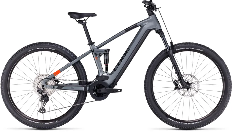 2023 Cube Stereo Hybrid 120 Pro 750 Full-Sus E-MTB - Grey/Orange