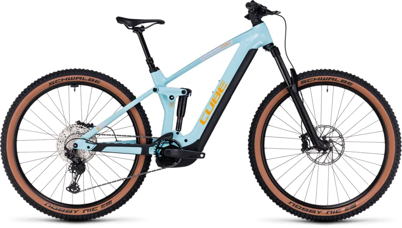 2023 Cube Stereo Hybrid 140 HPC Race 750 Carbon Full-Sus E-MTB - Dazzle/Orange