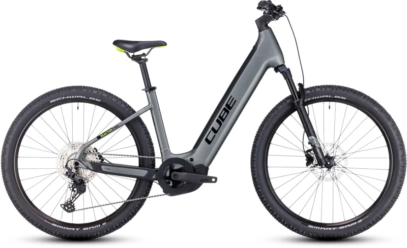 2023 Cube Reaction Hybrid Pro 750 Hardtail E-MTB - Grey/Green-1