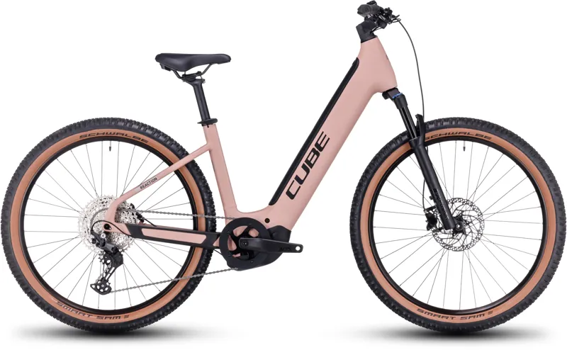 2023 Cube Reaction Hybrid Pro 750 Easy Entry Hardtail E-MTB - Blush Rose