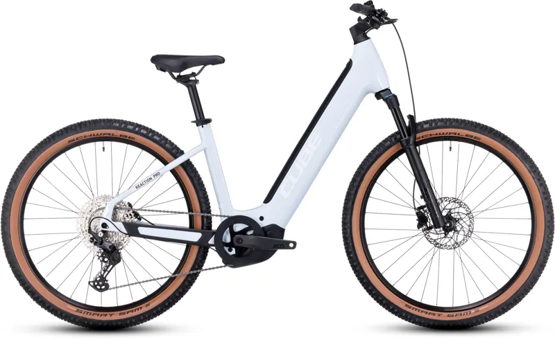 2023 Cube Reaction Hybrid Pro 750 Hardtail E-MTB - Flash White-1